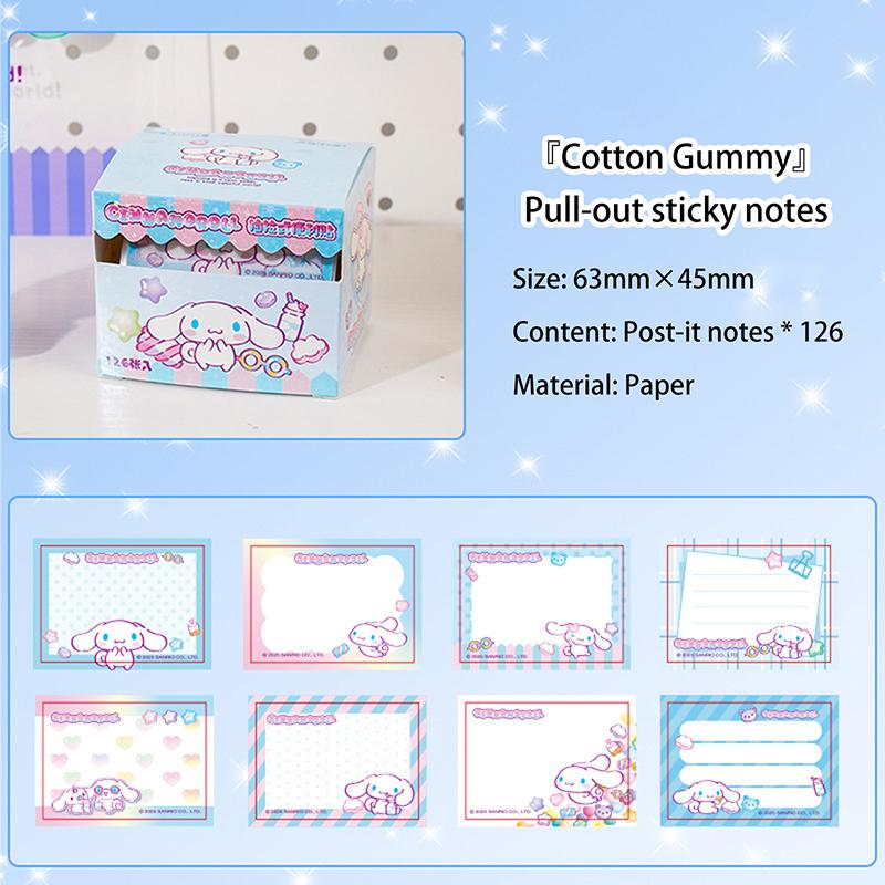 Kuromi Convenience Sticker Cartoon Transparent Stickable Sticky Paper Sticker Full Adhesive Multi Style Sanrio Label Sticker