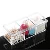 1/2 Layer Makeup Organizer Cosmetic Storage Box Cotton Pad Holder Storage Container with Lid Acrylic Makeup Brush Holder