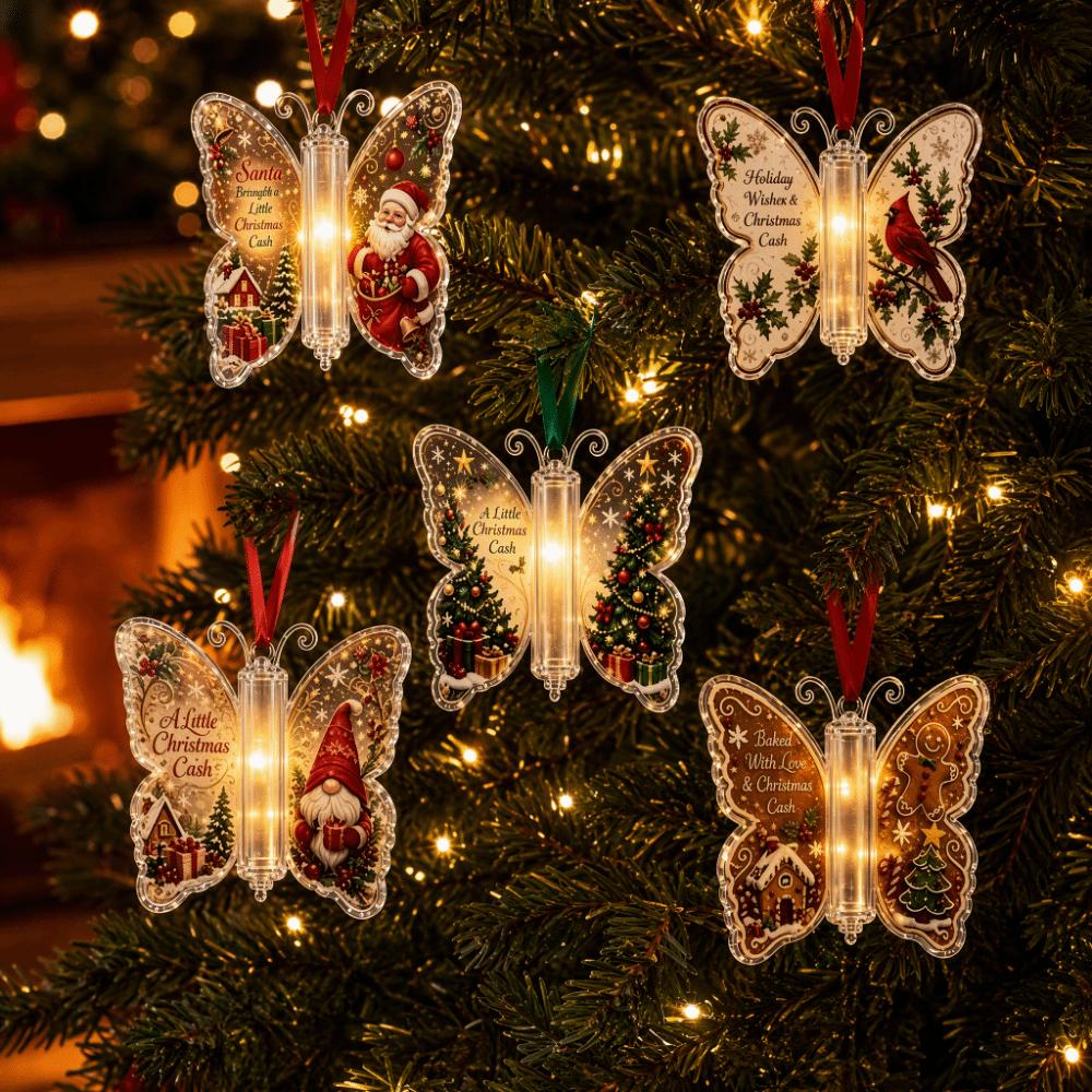 Butterfly Patterns Butterfly Money Clips Transparent Crystal Cash Holders Holiday Decoration