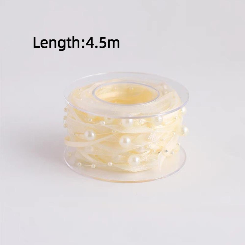 Лента из бисера и жемчуга 1 рулон 4,5 м Лента для упаковки цветов Новая пряжа для бисера