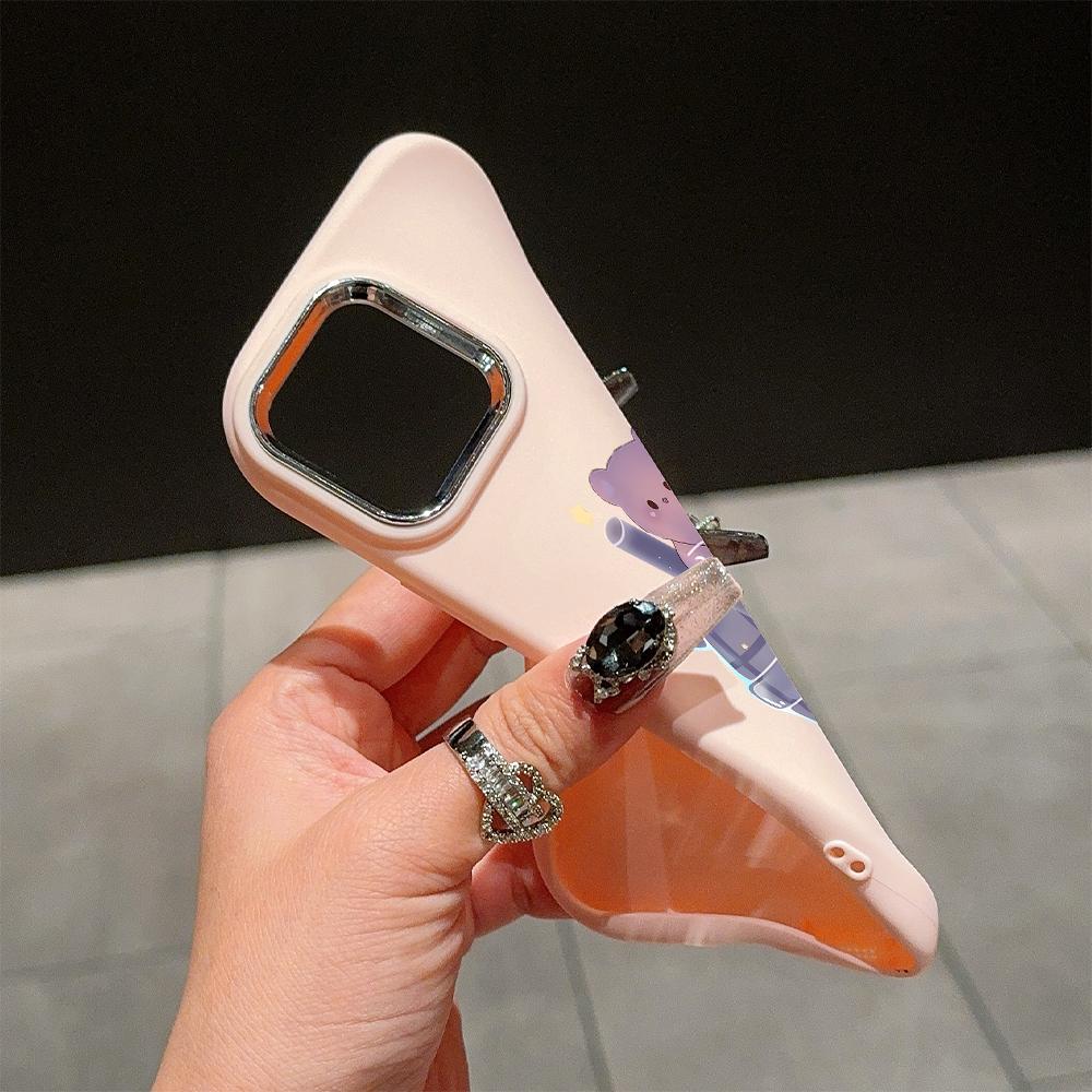 Solid Color Silver Edge Lens Fatty Casing Soft TPU Liquid Silicone Cover Shockproof Phone Case for Huawei Honor iPhone Infinix Tecno Vivo