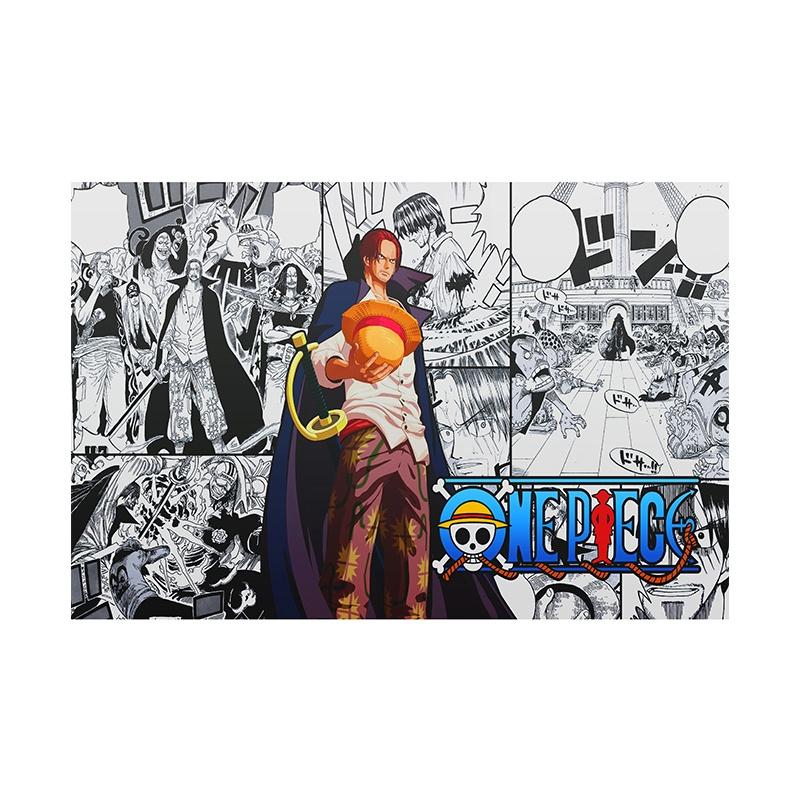 Декоративный постер, цельный аниме-персонаж, красные волосы, хвостовики, фон, ткань для декора стен дома, спальни