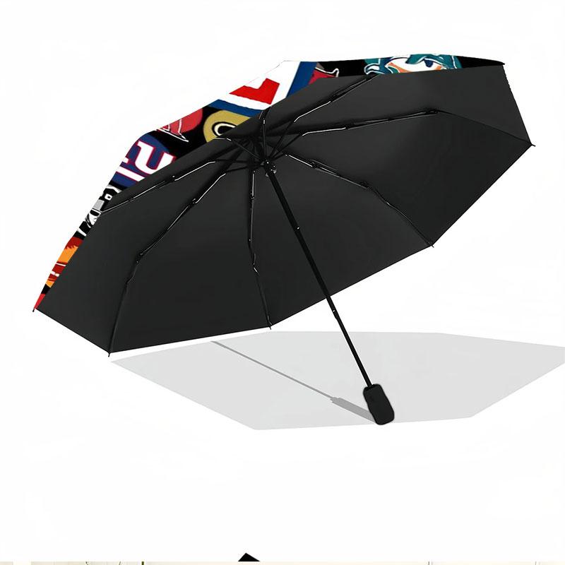 NFL Print Automatic Open Close Umbrella, Portable Foldable Umbrella, for Outdoor Commute Camping Trip, Ideal Birthday Gift