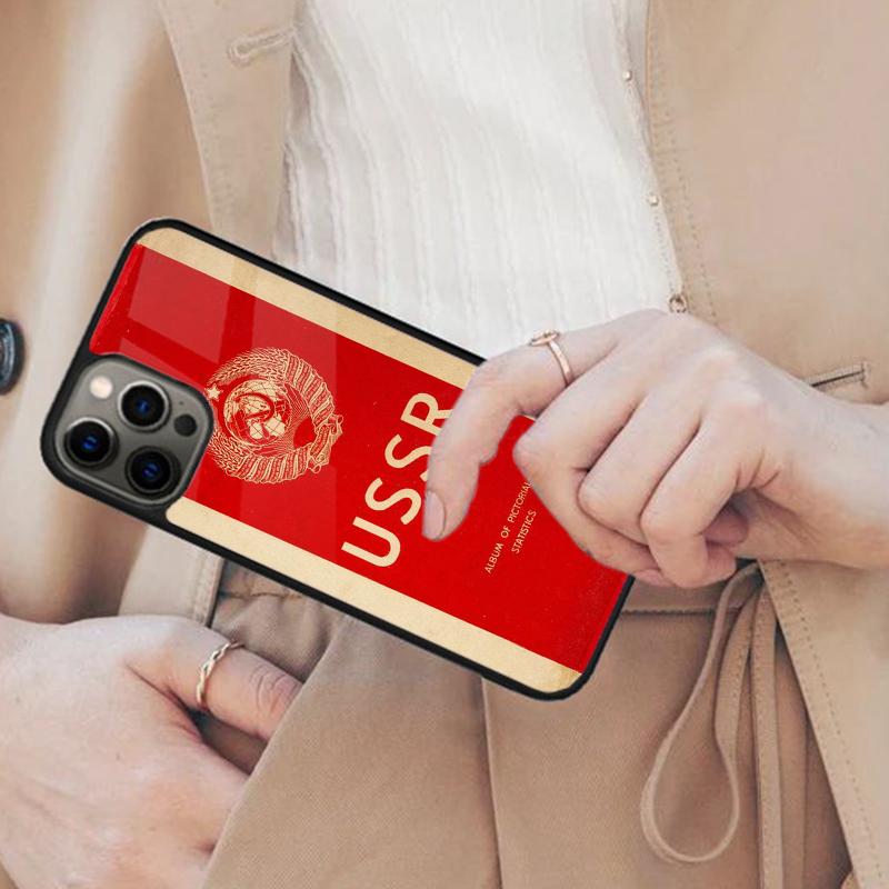 Red Soviet Union USSR Flag Bumper Magnetic Phone Case For APPLE iPhone 17 Air 16 14 13 12 Pro Max 15 Plus Wireless MagSafe Cover