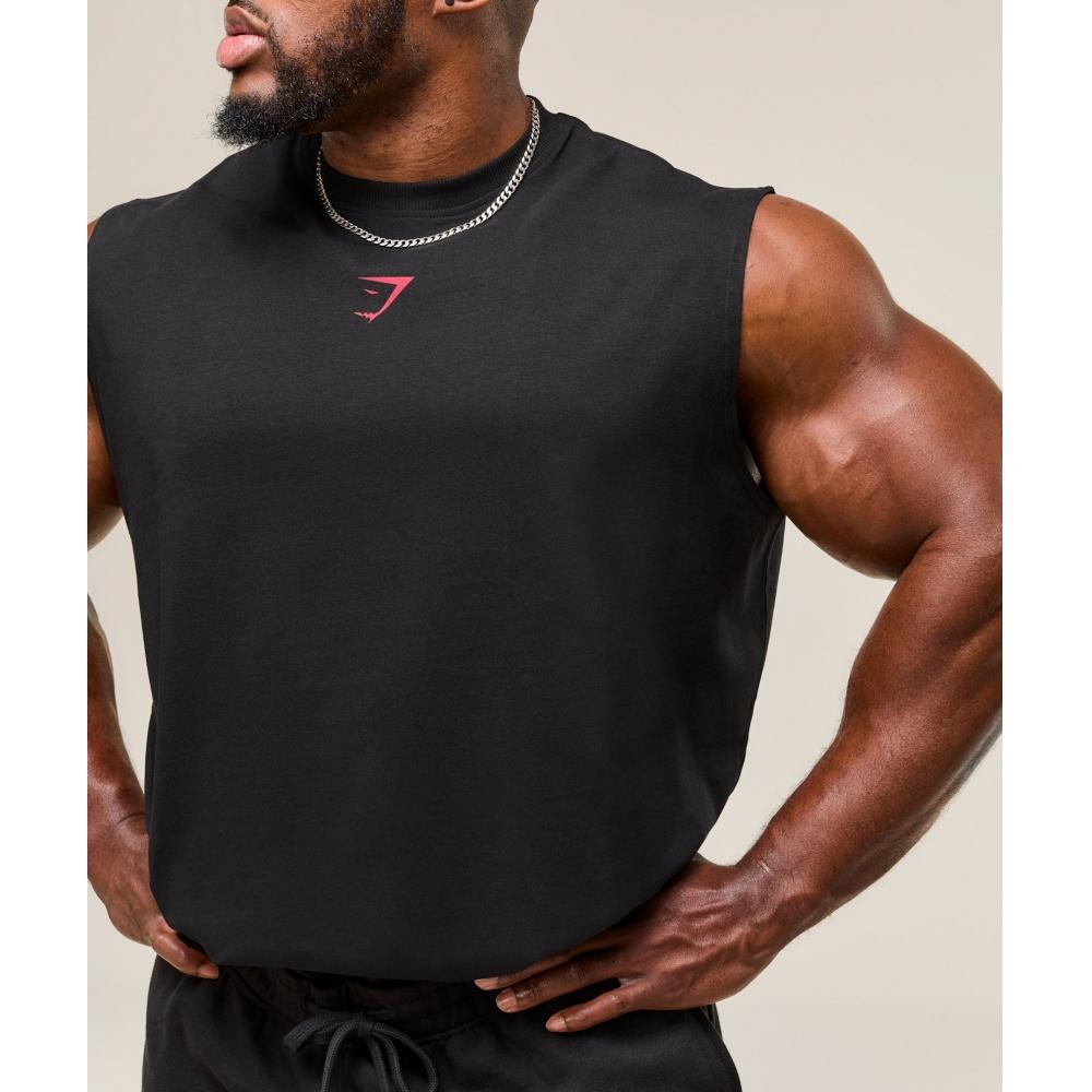 Gymshark Резервуар отключения питания Черный Кондиционер Красный A2c9m Bc1d