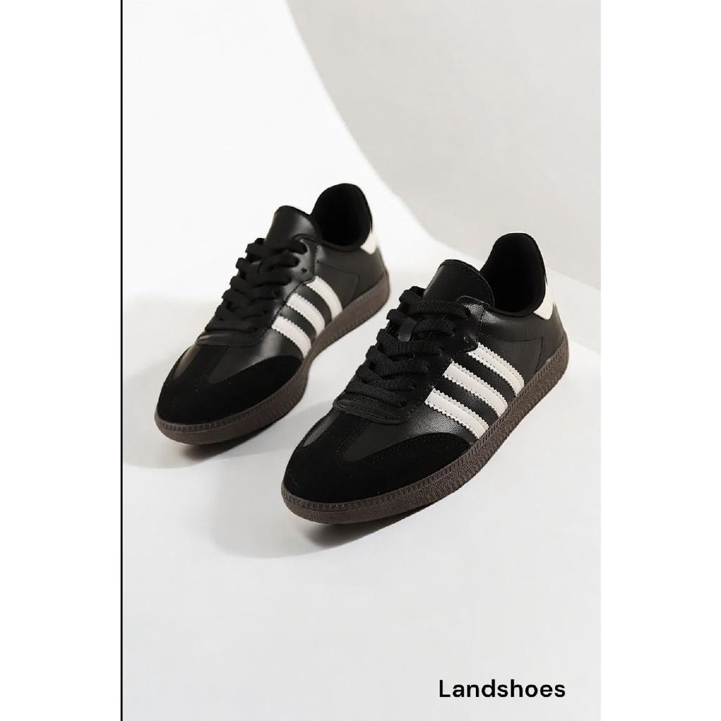 Бело-черные спортивные туфли унисекс в полоску на плоской подошве со шнуровкой