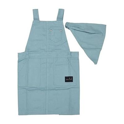 Детский фартук с треугольным платком и ящиком для инструментов Детский фартук M (синий)