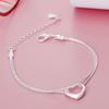 European and American Fashion Plated 925 Silver Love Couple Girls Bracelet Jewelry