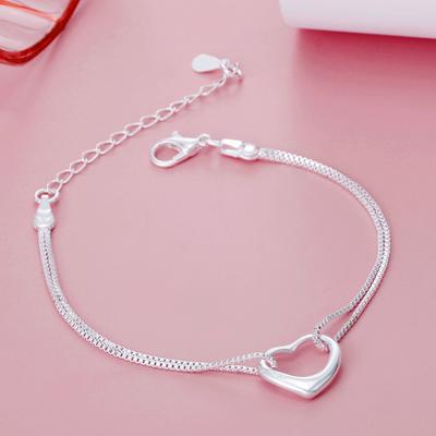 Европейская и американская мода из серебра 925 пробы с покрытием Love Para Girls Браслет Ювелирные изделия