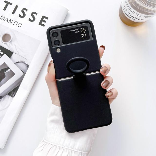 Для Samsung Galaxy Z Flip 4 3 Роскошный простой силиконовый чехол с пряжкой, складной противоударный защитный чехол, аксессуары