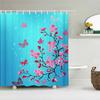 3d Printing Chinese Flower Bird Ink Landscape Shower Curtain Bathroom Waterproof Bath Curtain With Hooks Washable Cloth Decor