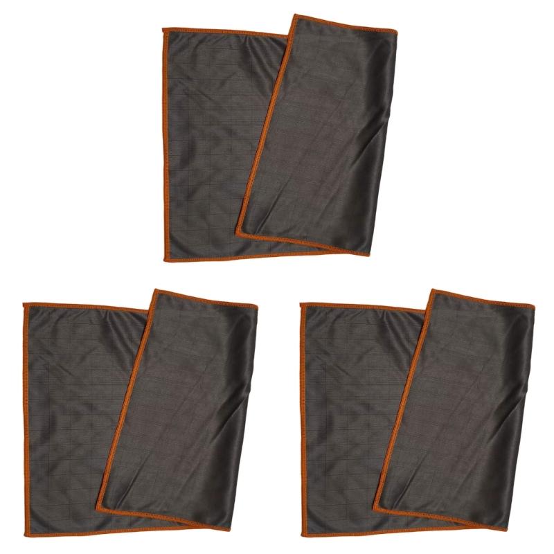 Набор из 3 чистящих полотенец из углеродного волокна, не оставляющих разводов. Многоцелевое использование для чистки автомобилей, окон, столешниц и полировки.