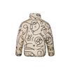 Li Ning X Artist DFT Collaboration Wade Series Fun Pattern Stand Collar Loose Sports Down Jacket Winter Men Jacket Beige AYMR443-2