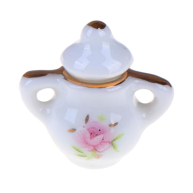 8 шт. 1/12 кукольный миниатюрный столовый сервиз фарфоровый чайный сервиз тарелки чашки