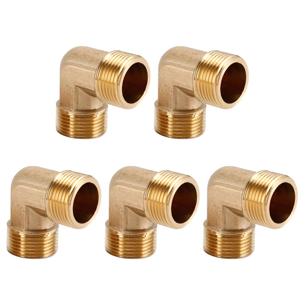 Brass Pipe Connectors Leakage Proof Threaded Fittings 90 Degree Threaded Elbows Multiple Type for Water Hose System