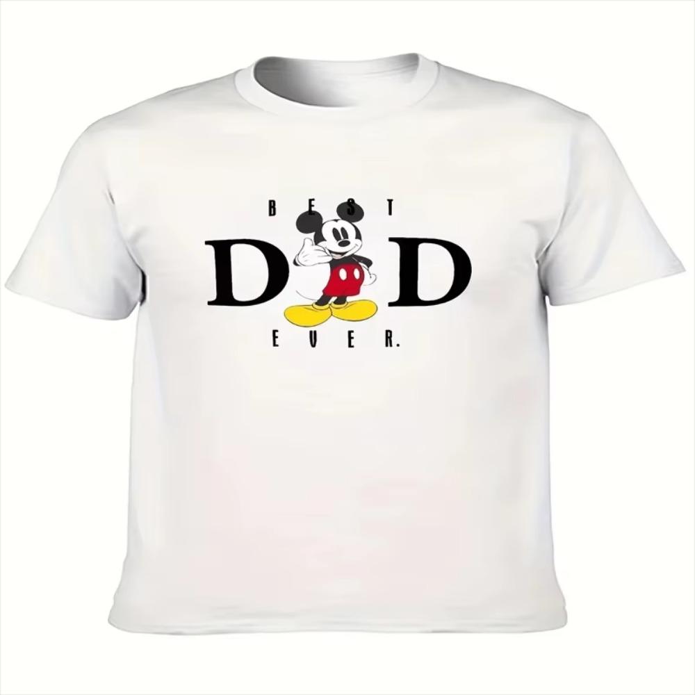 Men T-Shirts Casual Comfortable Print Crew Neck Short Sleeve Tees - Breathable Comfy Slight Stretch Regular Fit Cotton T-Shirt