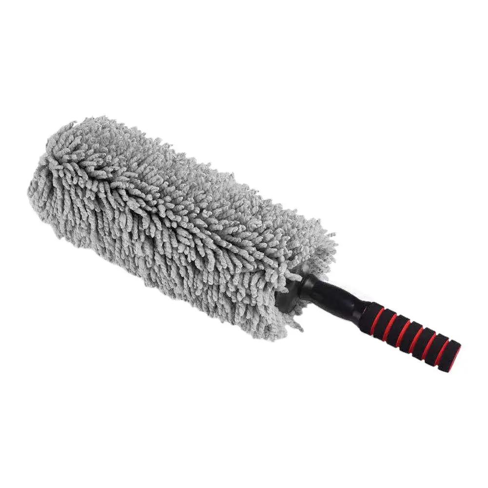 Car Body Duster Retractable Wax Dust Wash Mop Retractable Brush Wheel Dry Wet And Remover Dust Dual Car Tyre Handle Use O3N5