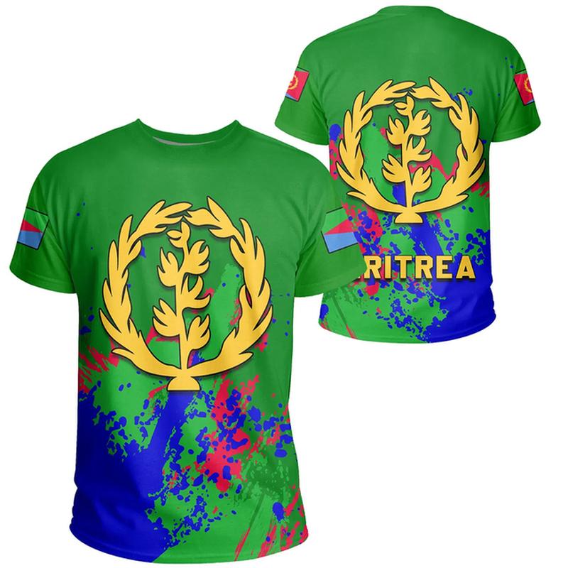 2023 Tessffel Africa Country Eritrea Lion Colorful Retro 3DPrint Men/Women Summer Casual Funny Short Sleeves T-Shirts Streetwear
