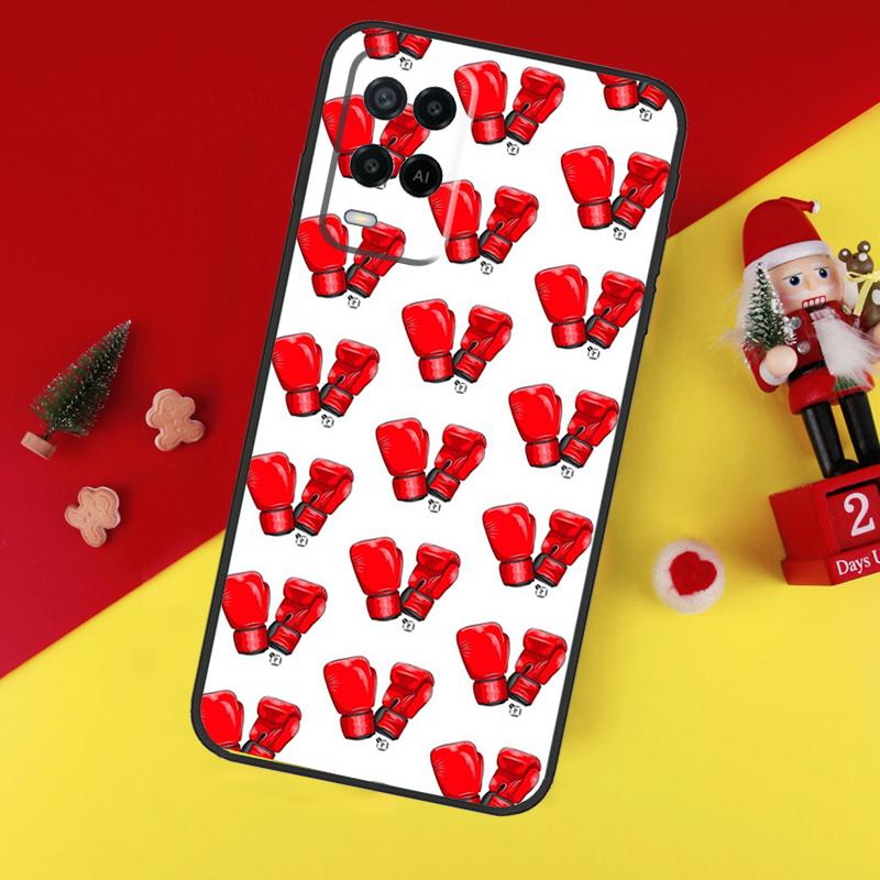 Boxing Gloves Case For Oppo A94 A74 A54 A60 A40 A80 A16 A76 A96 A98 A58 A78 A18 A38 A57 A17 A15 A5 A6 Pro