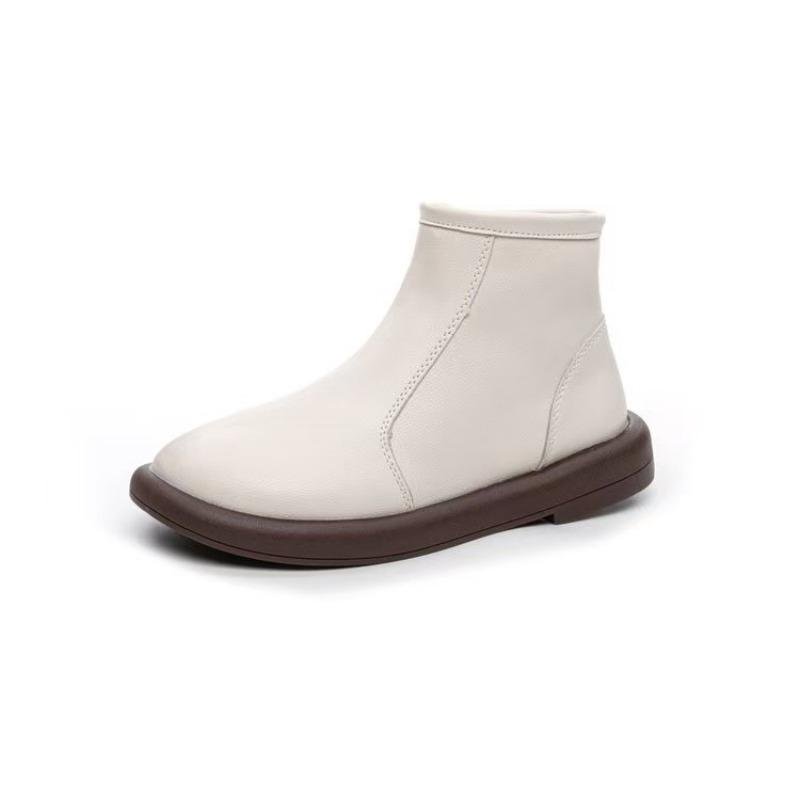 Autumn and Winter New Women's Shoes Low-top Casual Fashion Martin Boots Zipper Classic Fashion Boots Look Thin