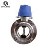 3/4“ 1” 1-1/4" 1-1/2” 2” OD Sanitary Butterfly Valve 304 Ferrule OD 1.5” 2” Fit Tri Clamp with Squeeze Trigger Handle