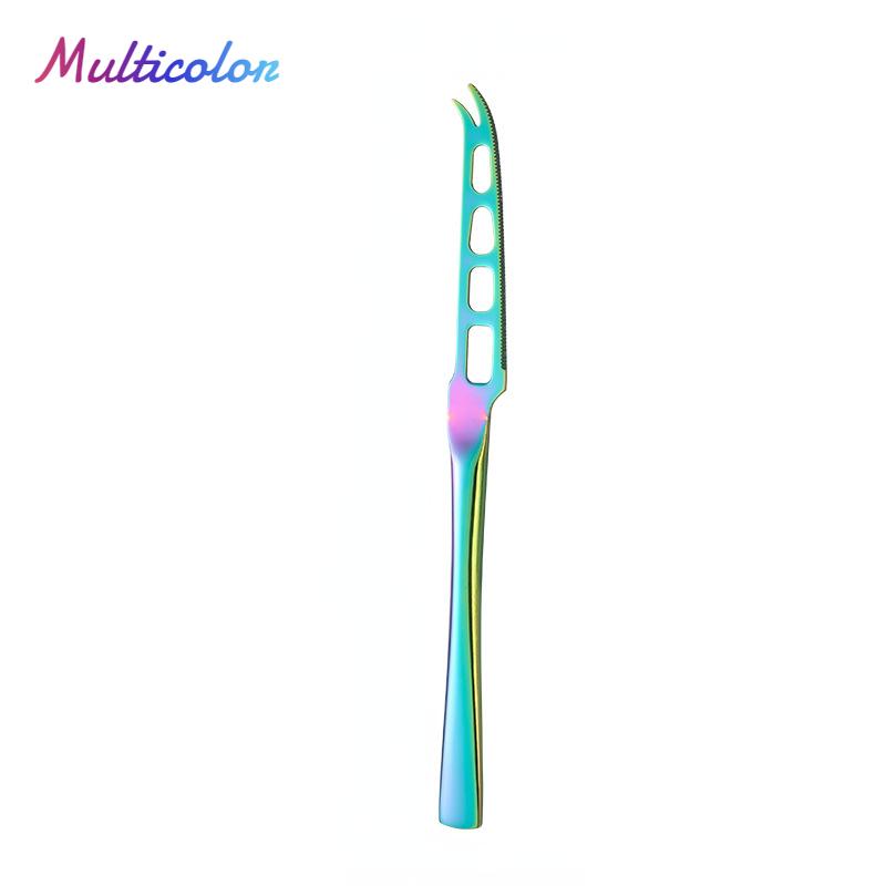 Stainless Steel Butter Knife with Hole Multifunctional Cheese Dessert Jam Knife Cutlery Tool Kitchen Toast Bread Knife