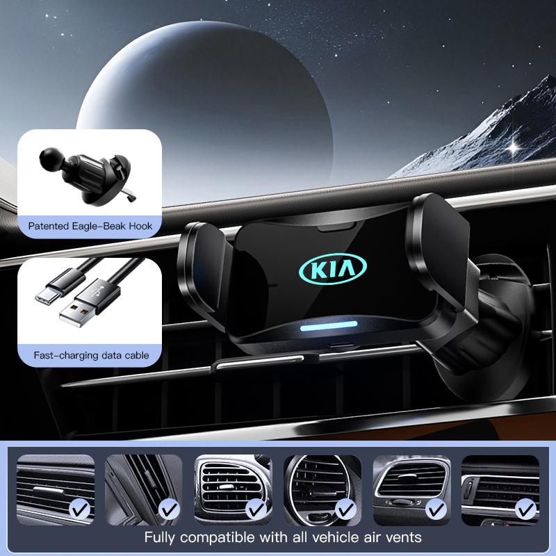 AANB1 Car Mount Phone Electric Stand Auto Navigation Bracket For Kia Stinger Ceed Forte 5 3 4 K7 K5 K8 K3 K9 Seltos Telluride Carnival