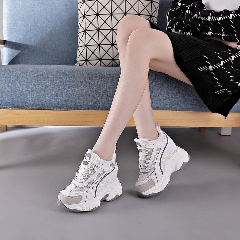 Fujin Springs Summer Shoes Woman Breathable Air Mesh Flat Platform Women Shoes Slip On Womens Loafers Swing Wedges Ladies Shoes