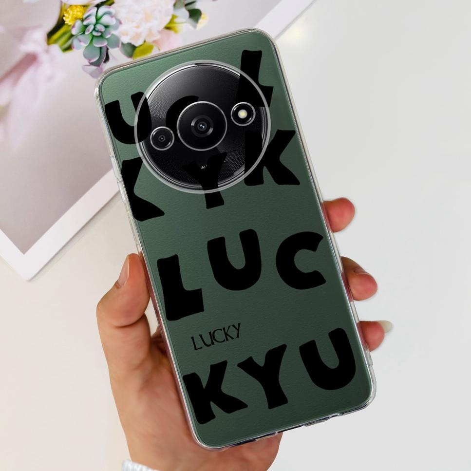 Для Xiaomi Redmi A3 4G Чехол Модная Девочка Мультяшный Принт Мягкий Силиконовый Задний Чехол Для Redmi A3 6.71" Ударопрочный Чехол для Телефона Funda