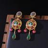 Elegant Vintage Royal Style Earrings With Peace Doves Charm And Delicate Bell Design Stylish Ear Pendant For Women
