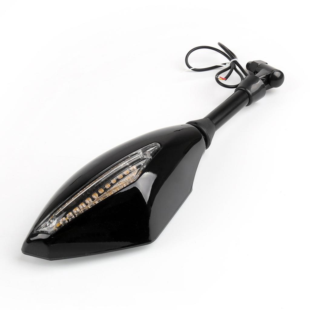 Пара 10мм Светодиодные Указатели Поворота Мотоцикла Встроенный Индикатор Зеркала Заднего Вида