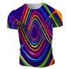 Fun Dizziness Hypnosis 3D Printing T-shirt Summer Fashion Creation Round Neck Clothing Men's Hip-hop Personality Short Sleeved Tops