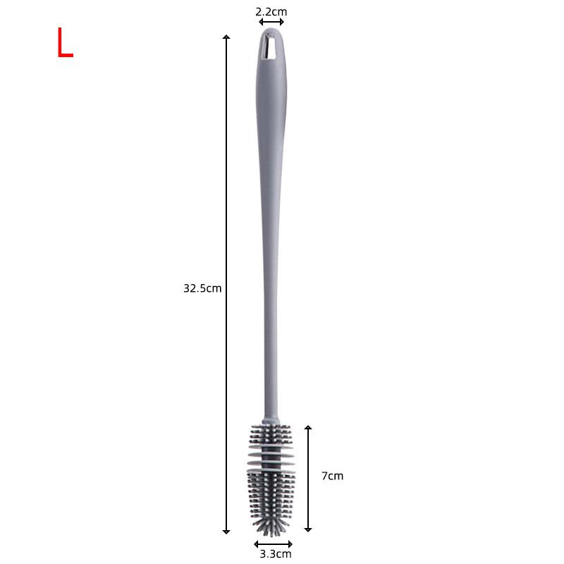 Силиконовая щетка для чашек Скруббер для чашек Стеклоочиститель Кухонный инструмент для чистки Длинная ручка Напиток Бокал для вина Щетка для чистки стеклянных чашек