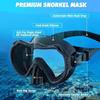 Professional Large Frame Soft Silicone Diving Mask Snorkel Set For Men Women Diving Snorkeling Gear
