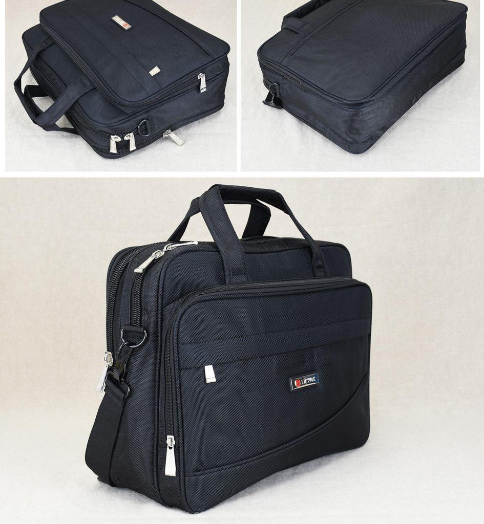 Мужской холщовый деловой портфель большой вместимости для ноутбука и документов — дорожная сумка-мессенджер.