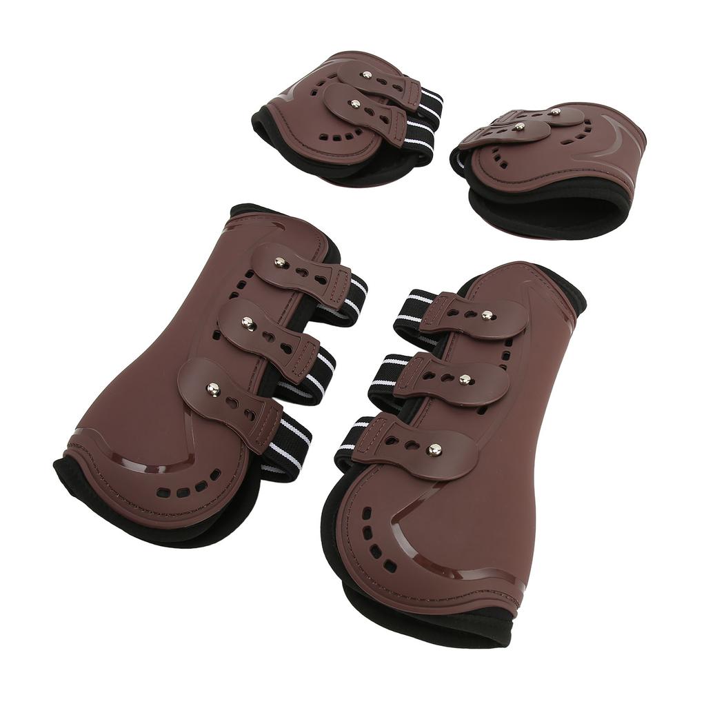 Horse Leg Guard Shock Absorption Protective Lightweight Adjustable Horse Front Hind Leg Boots for