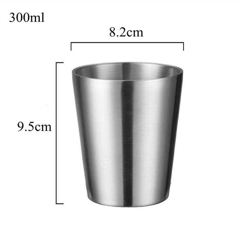 350ml/500ml Stainless Steel Double Wall Beer Mug Silver Coffee Cup Portable Travel Office Water Cups Drinkware Tumbler