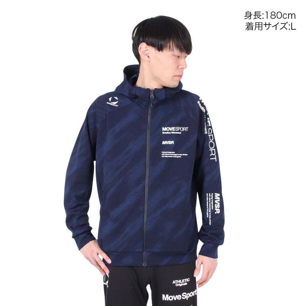 Descente СОЛНЦЕЗАЩИТНЫЙ СВИТШОТ С ГРАФИЧНЫМ ПРИНТОМ ПО ВСЕЙ ПОВЕРХНОСТИ Толстовка на молнии с капюшоном Охлаждающая функция Эластичный трикотаж [Move Sports] Свитшот/Кросс Мужской NV00(ST5SJG10M)