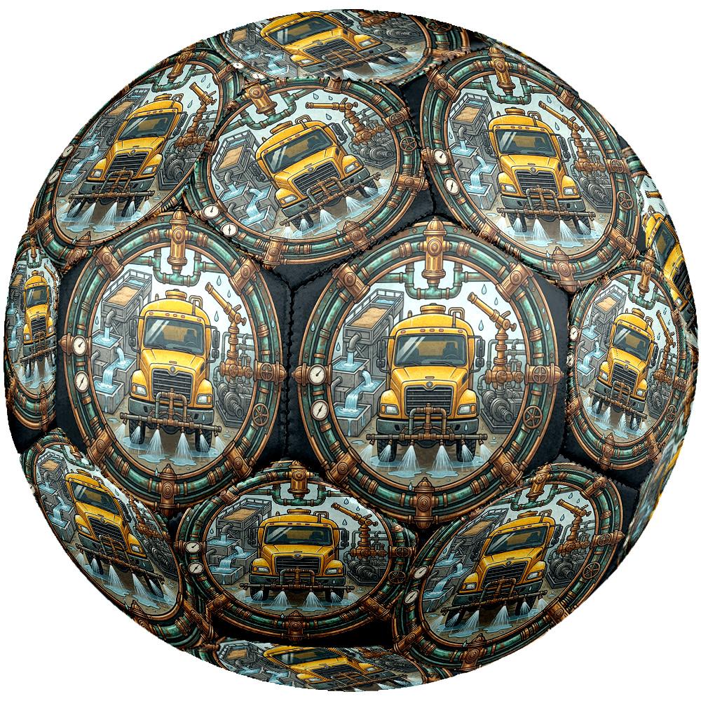 Industrial Water Treatment Truck Round Football Size 5 Adult Ball Suitable for Training Matches and Outdoor Team.