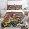 Fashion Dragon and Tiger Battle All Season Duvet Cover Bedding Sets Soft Quilt Cover and Pillowcases Single/Double/Queen/King