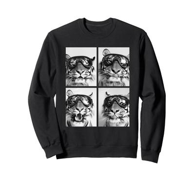 Смешные горнолыжные очки с тигром Милый кот Животное Зимняя толстовка