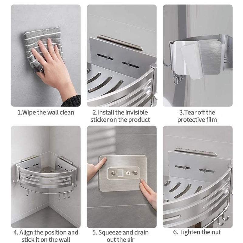 Клейкая ванная комната держатель для шампуня душевая кабина полки органайзер для хранения без сверла полка угловой держатель для полотенец полки для ванной