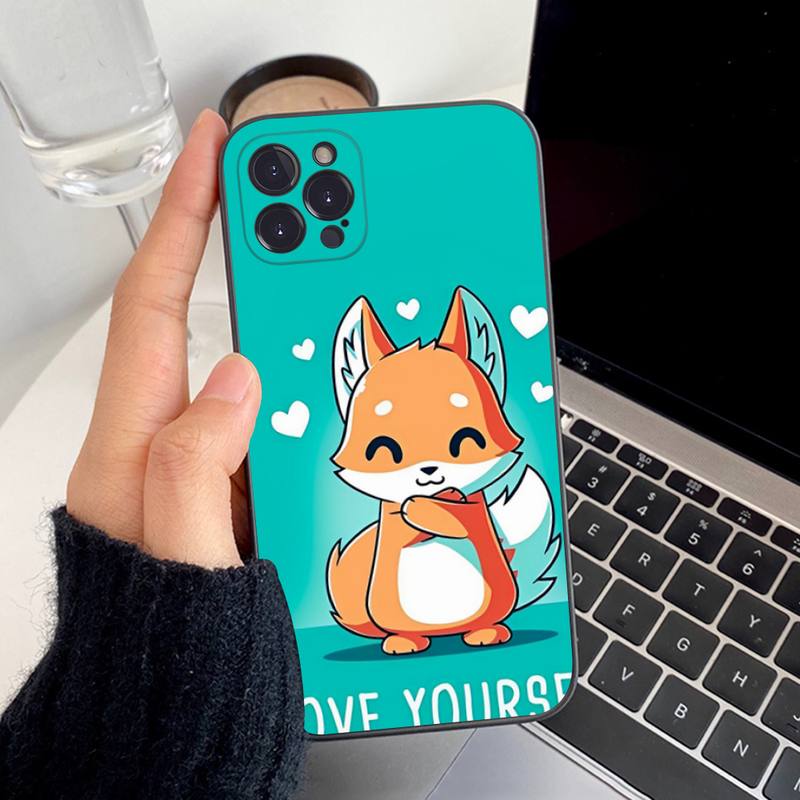 Мультяшный Животный Лис Чехол для Телефона Для iPhone 14 11 12 13 Mini Pro XS Max Чехол 6 7 8 Plus X XR SE 2020 Funda Оболочка