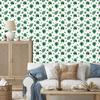 Leaves Wallpaper White and Green for Living Room and Bedroom 50x1000