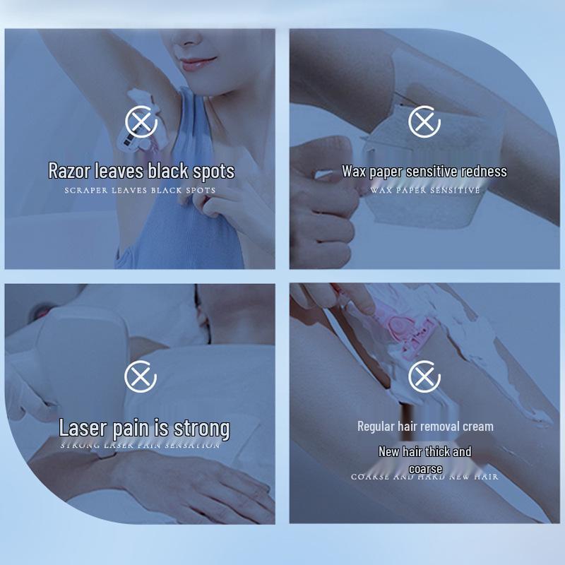 Шелковистый крем для удаления волос Ruì Qiào - Нежный, Безболезненный для Подмышек, Ног, Подмышек и Всего Тела, Подходит для Мужчин и Женщин