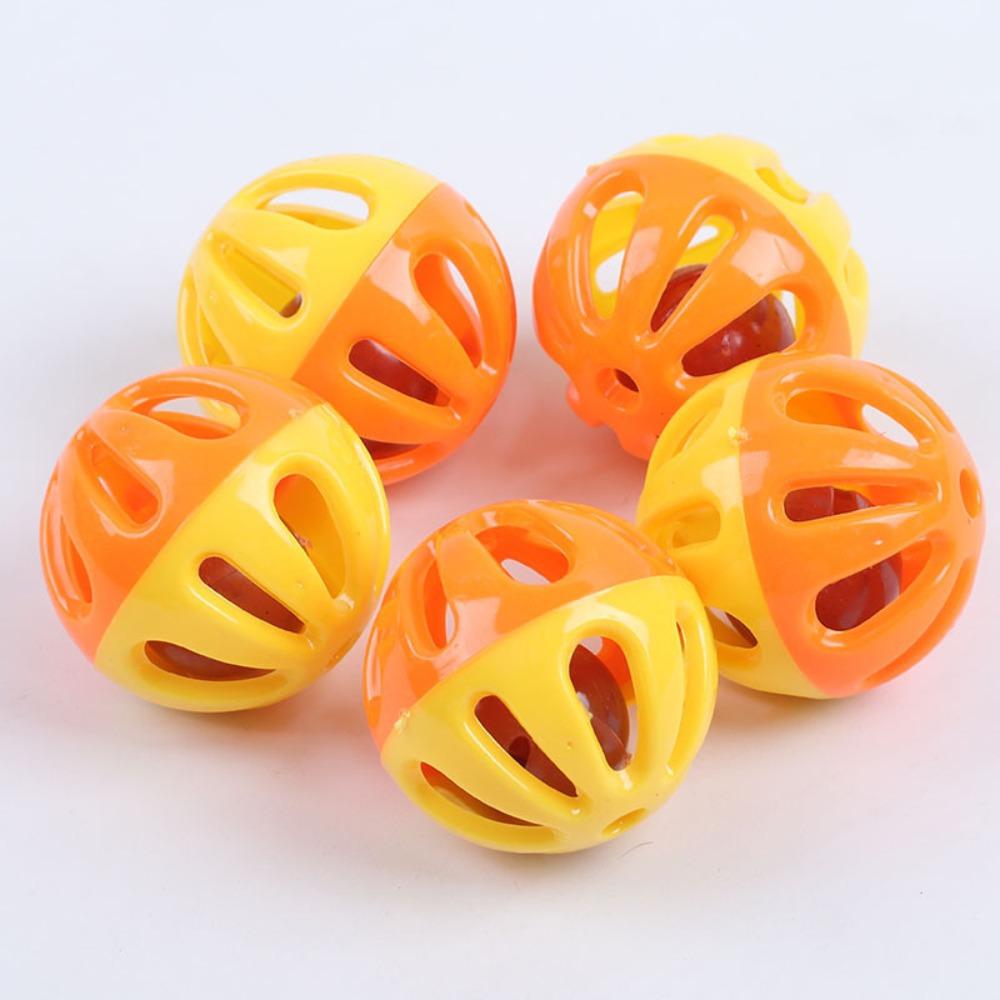 Cat Toy Hamster Chinchilla Cat Dog Cat Toy Hollow Two-color Pet Bell Ball Plastic Round Pet Toy
