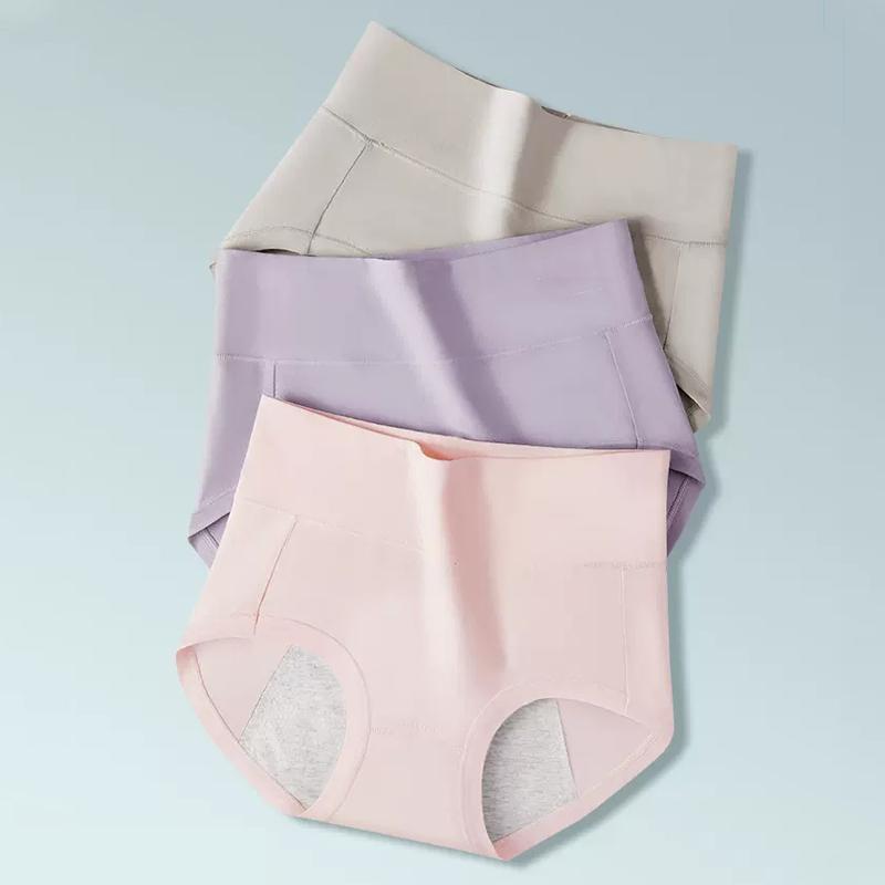 Менструальные трусики с высокой талией, женские расширенные герметичные брюки, физиологическое нижнее белье, хлопковые трусы размера плюс L-3XL, женские трусы