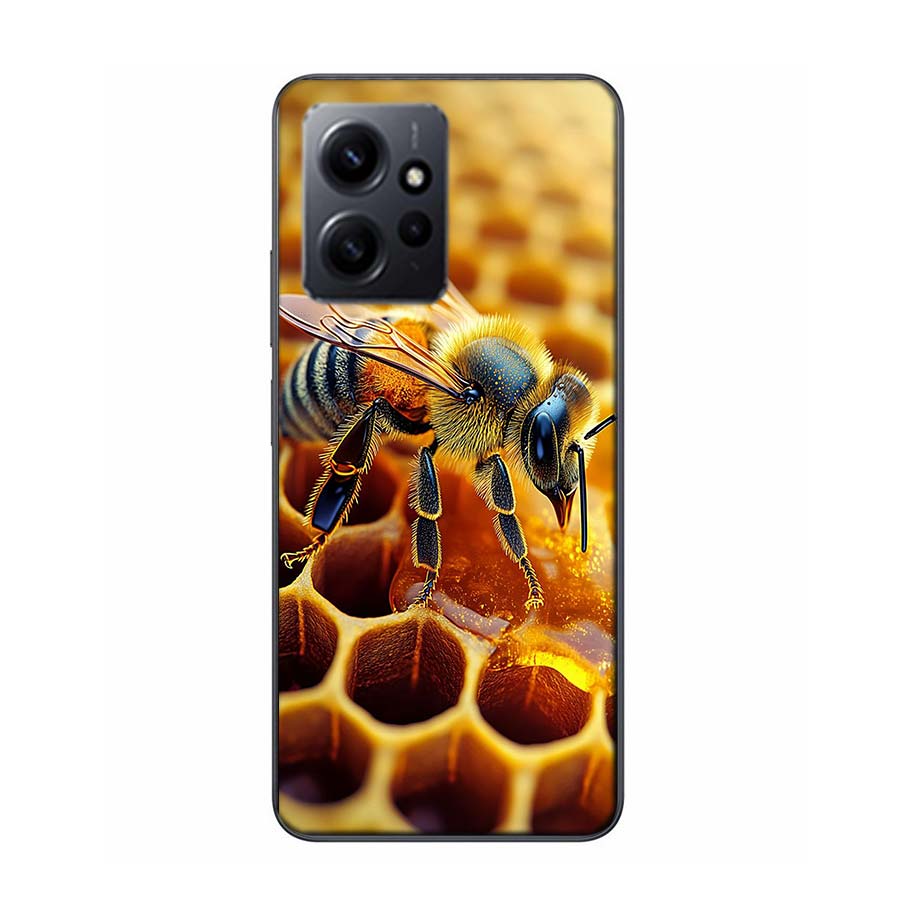Bees and Honey in the Honeycomb Phone Case For Redmi 12 13C 12C 15C 9 10 10C Note 13 Pro Plus 14 15 Pro 9T 9C 9A TPU Soft Cover