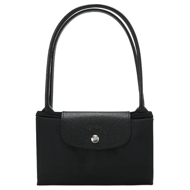 Longchamp Сумка на плечо Le Pliage Green 28 с длинными ручками складная экологически чистый холст с отделкой из коровьей кожи пельмень портативная средняя 2605919001