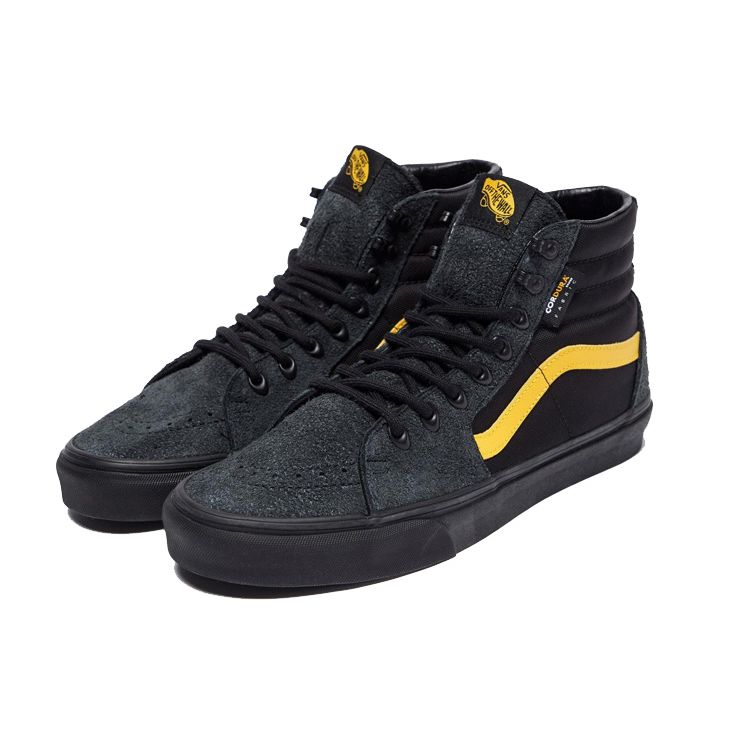 Vans Sk8 Cordura Высокие кеды для скейтбординга Унисекс Кроссовки Черный Желтый VN0A4BV60IV1